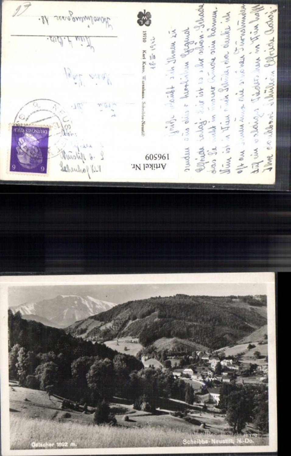 196509,Scheibbs-Neustift Teilansicht m. Ötscher