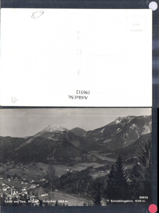196512,Lunz am See Teilansicht m. Ötscher u. Scheiblingstein