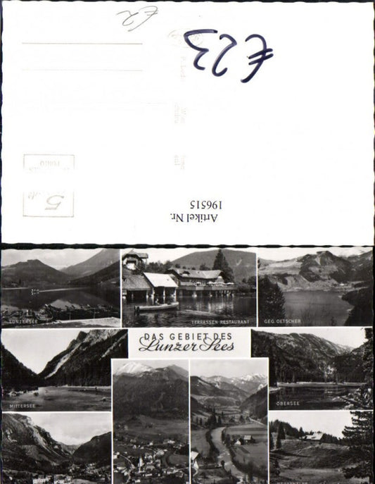 196515,Das Gebiet d. Lunzer Sees Ötscher Obersee Mittersee Schloss Seehof Lunz Totale Kasten Mehrbildkarte