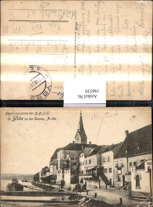 196539,Ybbs a. d. Donau Teilansicht Landungsplatz d. D.D.S.G.