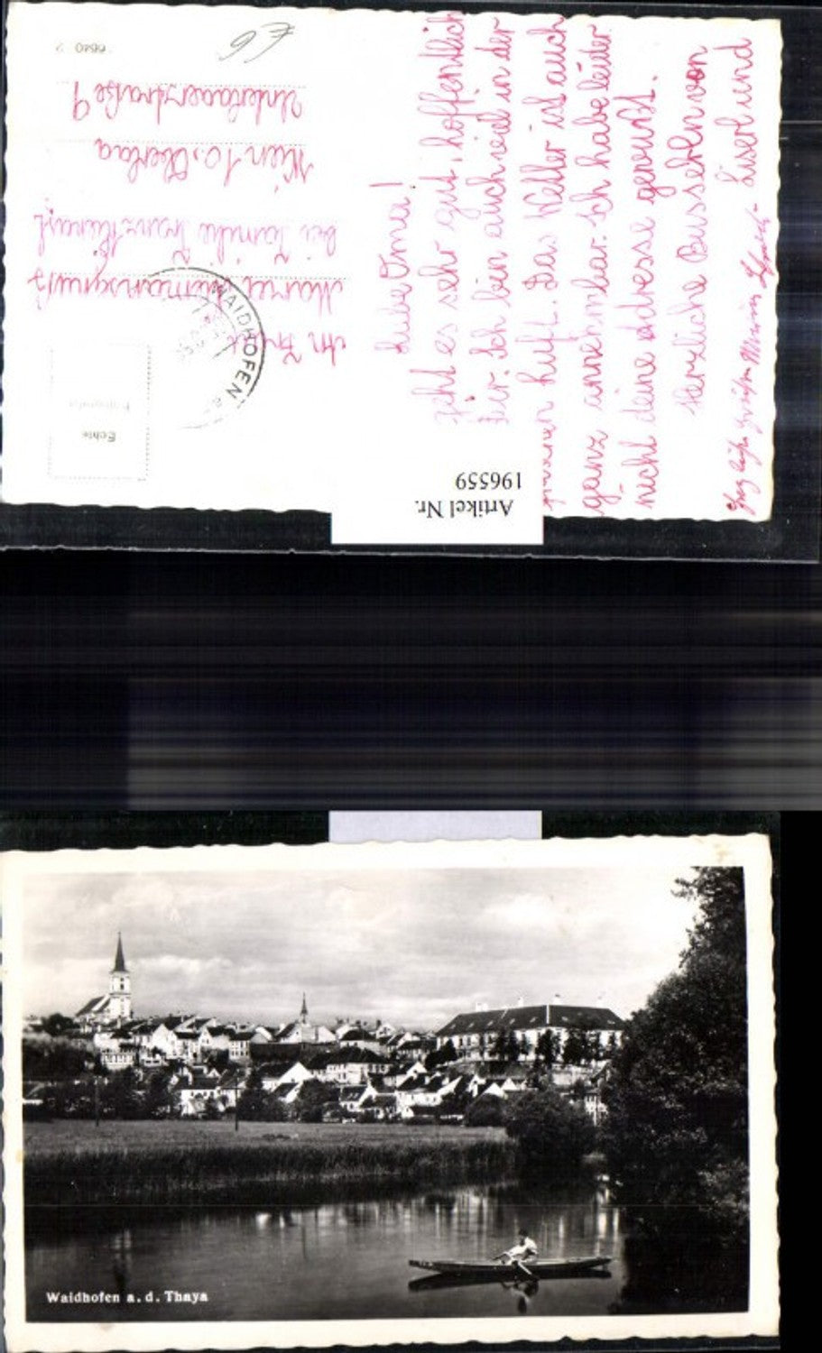 196559,Waidhofen a. d. Thaya Teilansicht Boot Ruderboot