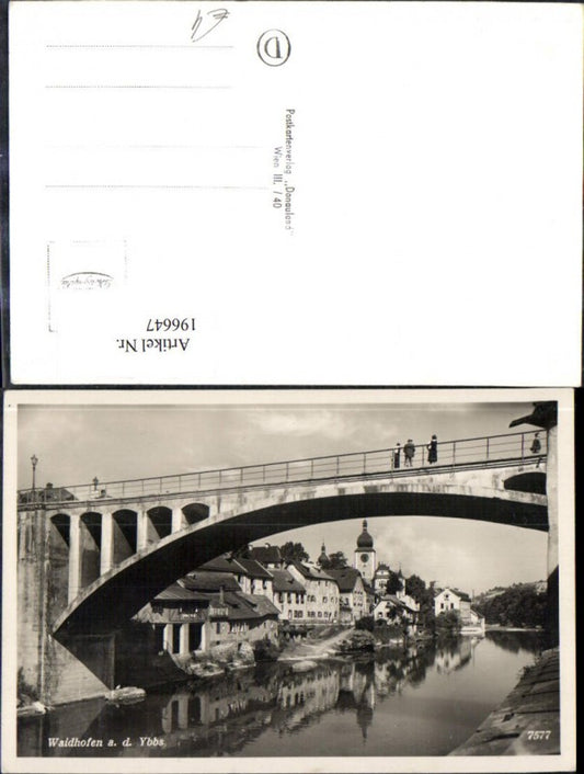 196647,Waidhofen a. d. Ybbs Foto Ak m. Brücke