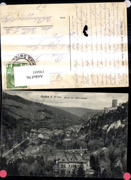 196661,Baden b. Wien Blick i. Helenental