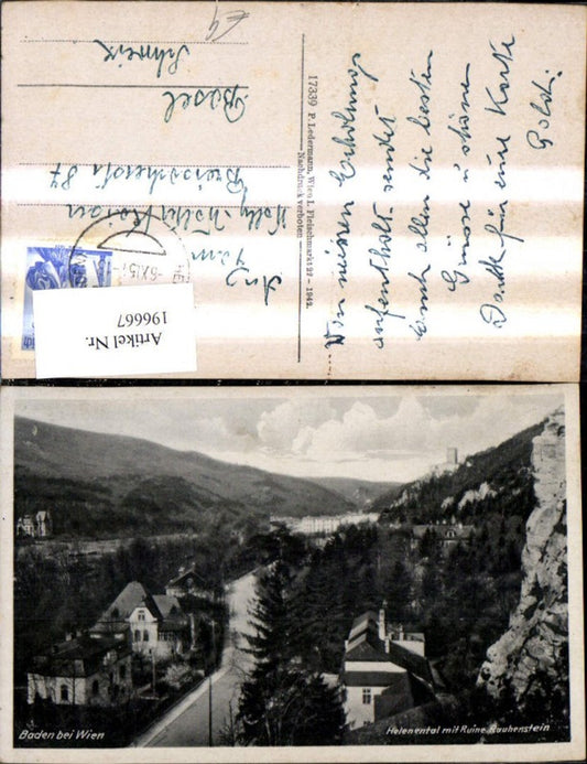 196667,Baden b. Wien Helenental m. Ruine Rauhenstein