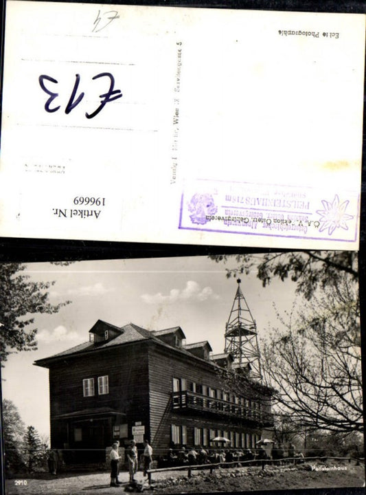 196669,Peilsteinhaus Weissenbach Foto Ak m. Personen