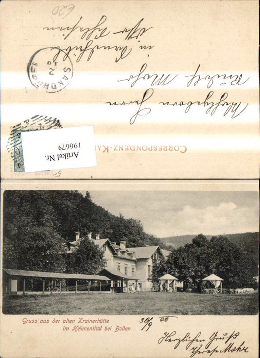 196679,Baden b. Wien Helenental Alte Krainerhütte