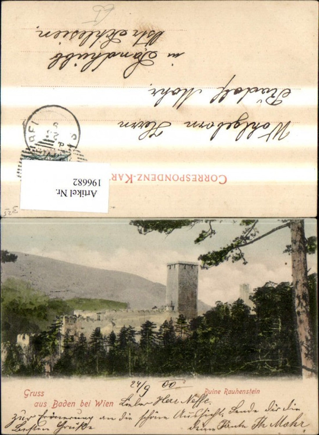 196682,Baden b. Wien Ruine Rauhenstein