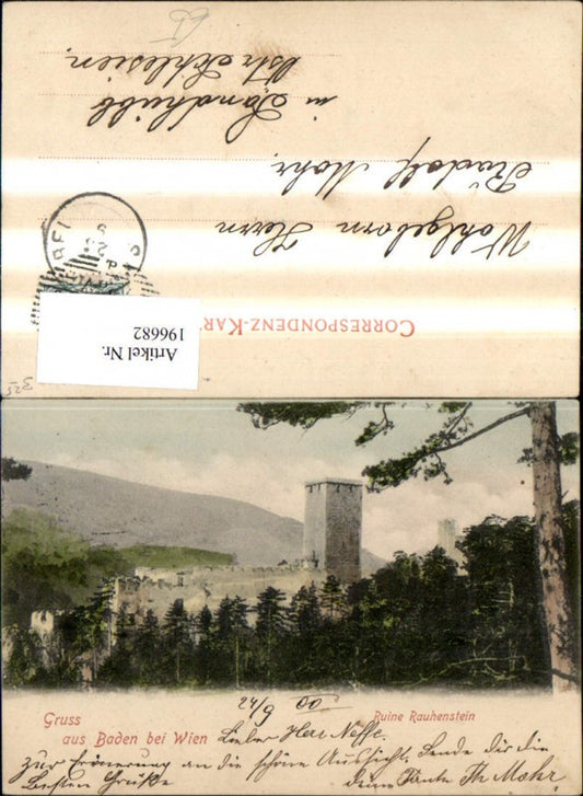 196682,Baden b. Wien Ruine Rauhenstein