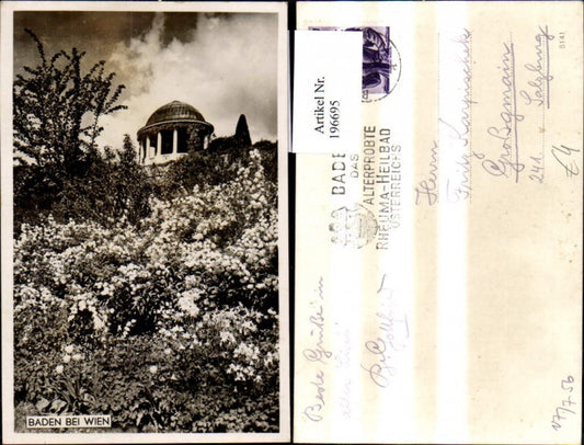 196695,Baden b. Wien Ansicht a. Kurpark