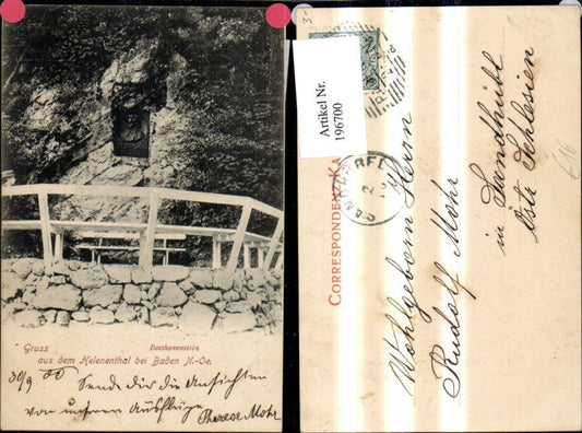 196700,Baden b. Wien Helenental Beethovenstein