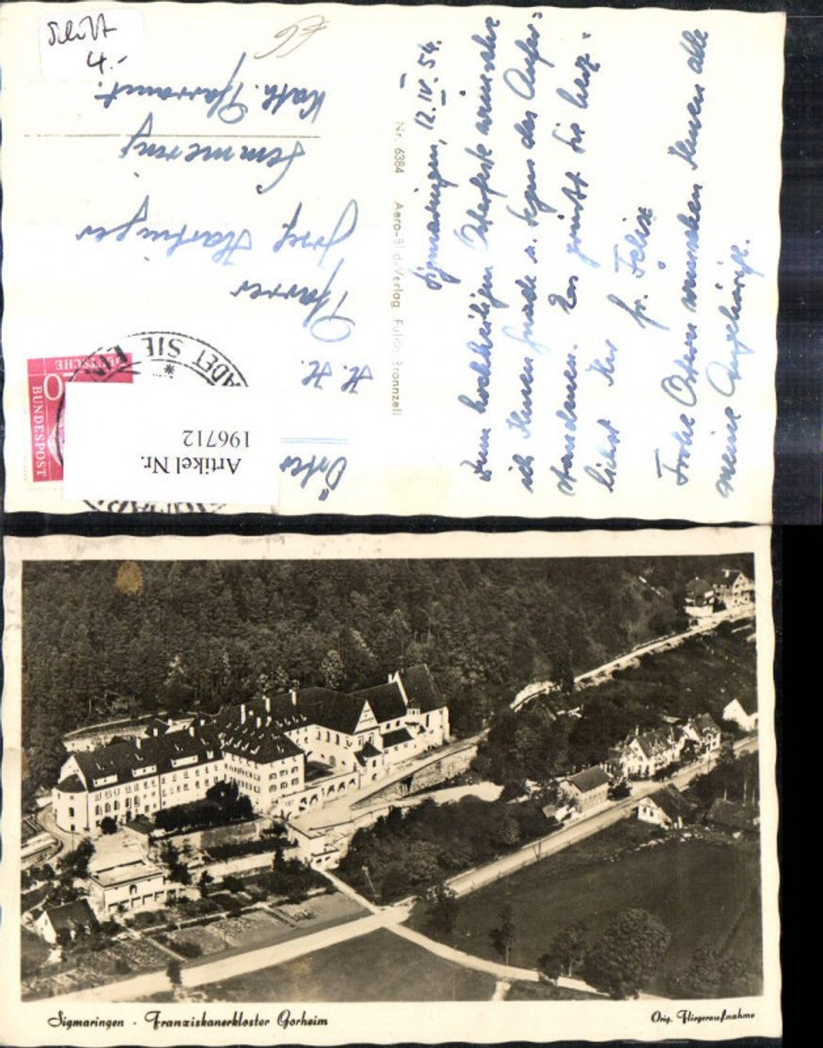 196712,Sigmaringen Franziskanerkloster Gorheim Fliegeraufnahme