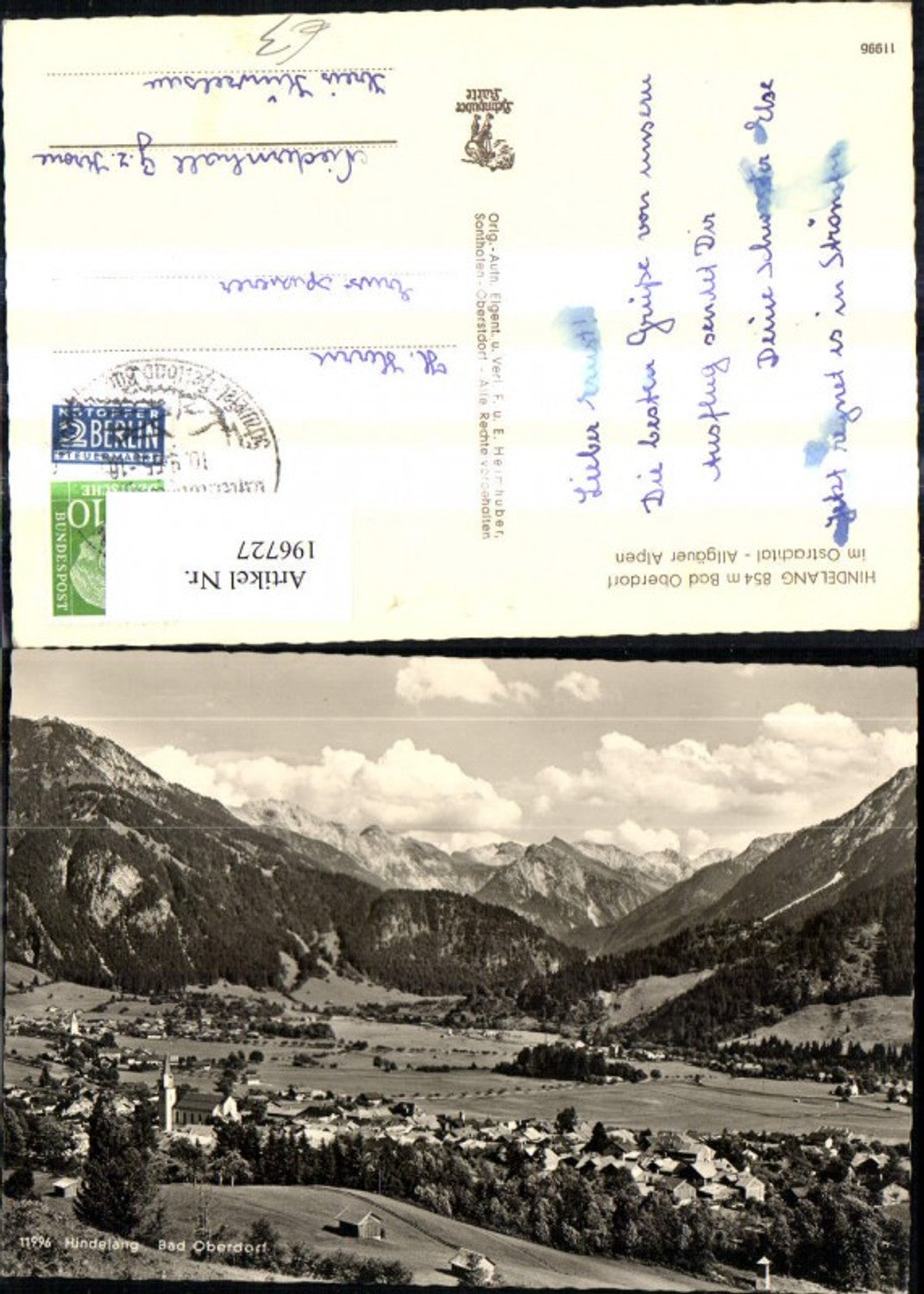 196727,Hindelang Bad Oberndorf i. Ostrachtal Allgäuer Alpen