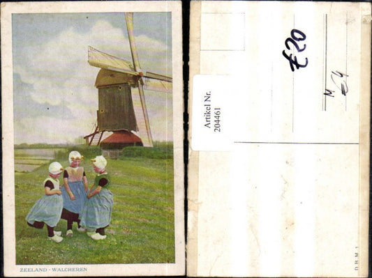 204461,Windmühle Mühle Zeeland Walcheren Kinder