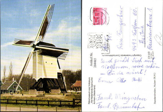 204465,Windmühle Mühle Rijksmuseum voor Volkskunde Standerdmolen Huizen