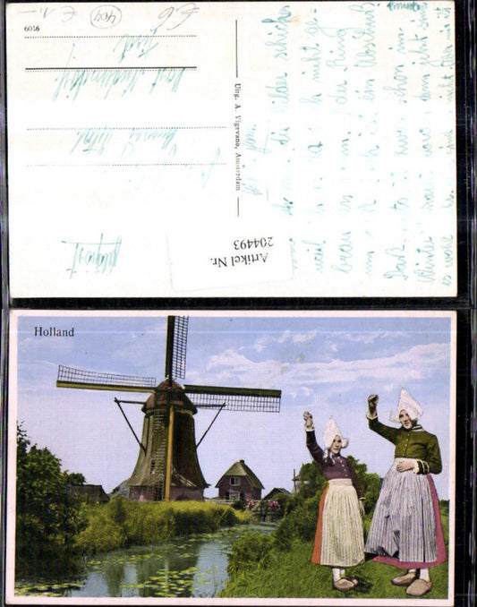 204493,Windmühle Mühle Holland Kinder in Tracht Pantoffeln