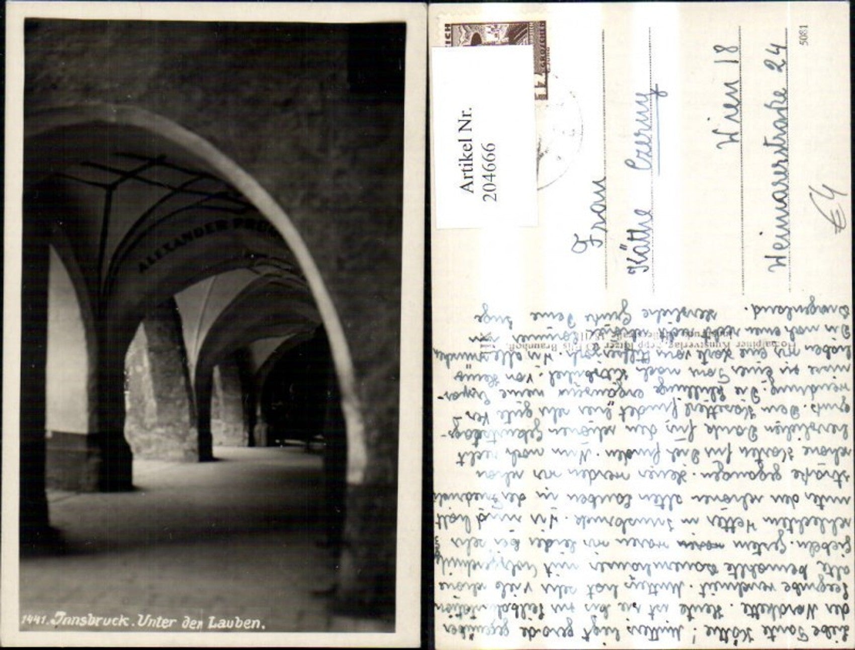 Alte Ansichtskarte – Old Postcard