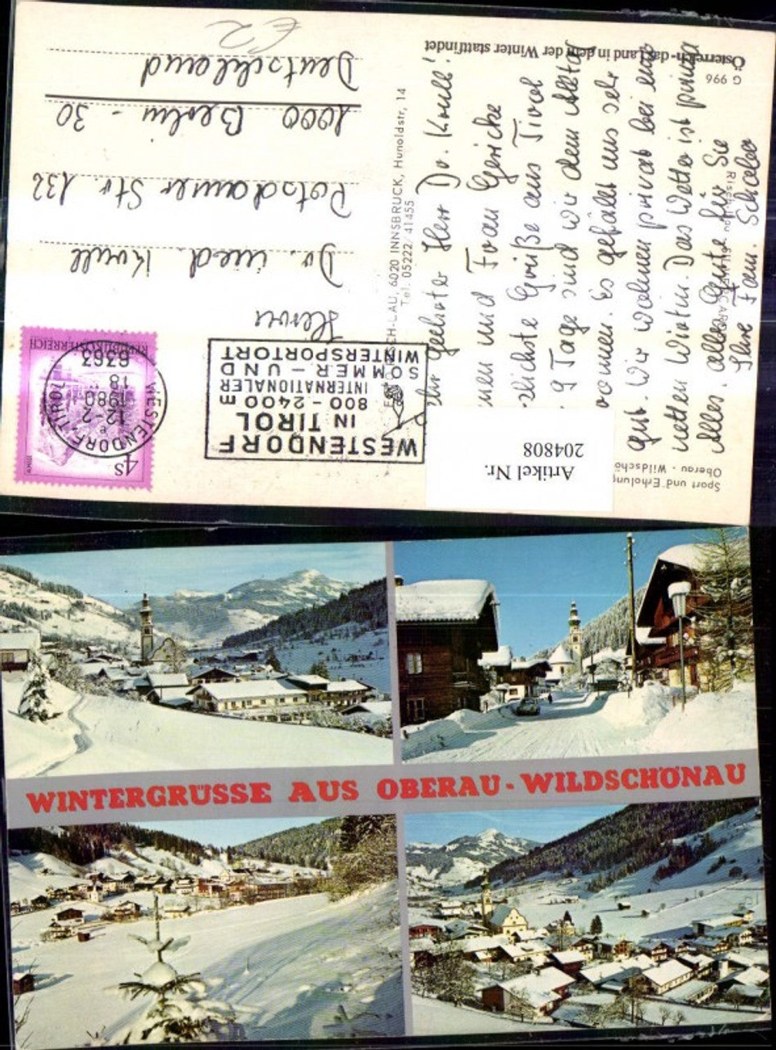 Alte Ansichtskarte – Old Postcard