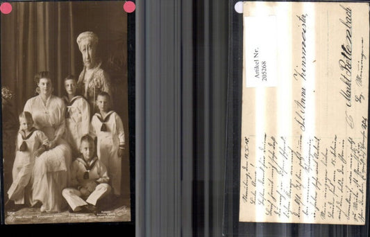 205268,Prinz Friedrich Kronprinzessin Cecilie Prinz Wilhelm u. Louis Ferdinand Kaiserin Auguste Viktoria Prinz Hubertus