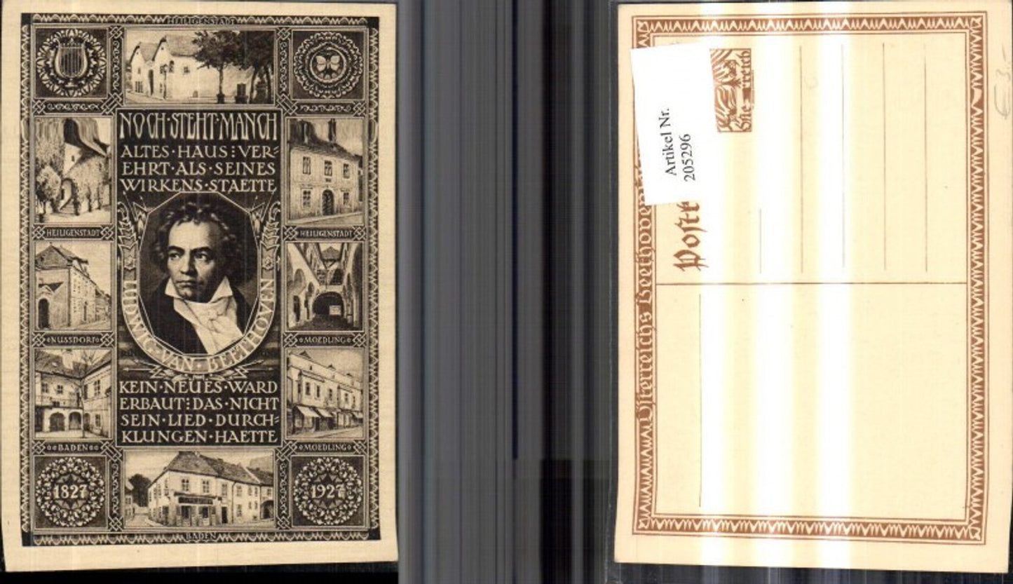 205296,Komponist Ludwig v. Beethoven Wirkungsstätten Häuser Nussdorf Heiligenstadt Mödling