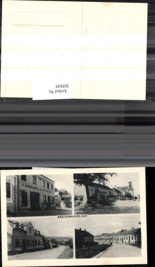 205849,Breitenwaida Kaufhaus Josef Pisecker Kirche Straßenansichten Mehrbildkarte