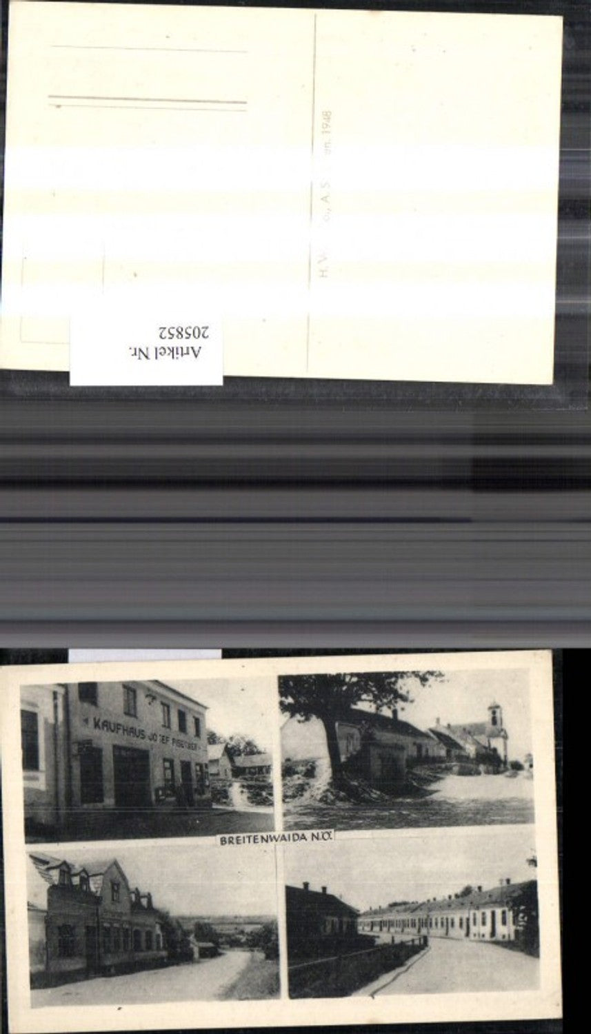 205852,Breitenwaida Kaufhaus Josef Pisecker Kirche Straßenansichten Mehrbildkarte