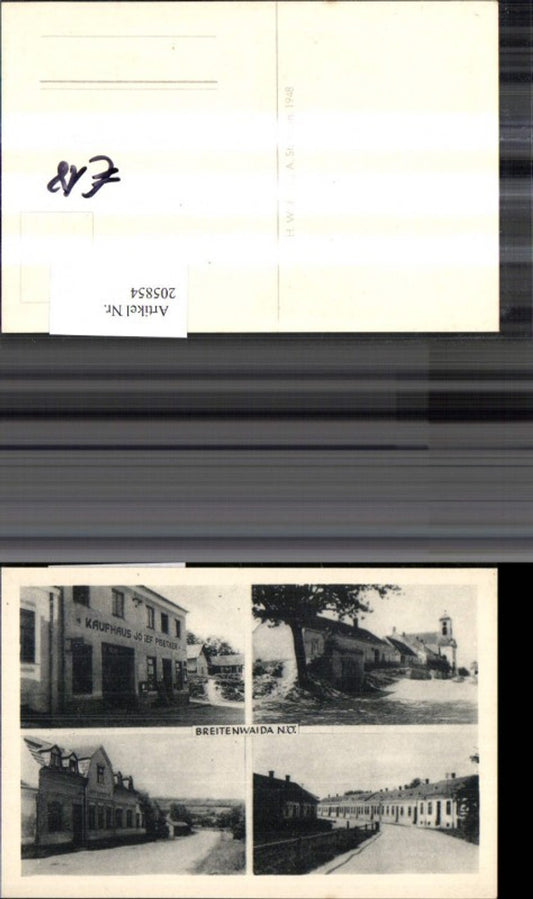 205854,Breitenwaida Kaufhaus Josef Pisecker Kirche Straßenansichten Mehrbildkarte