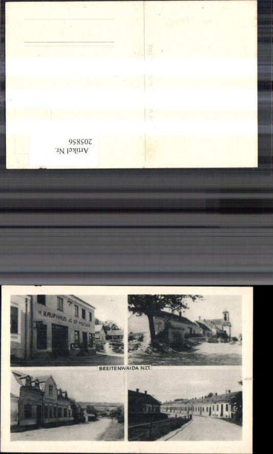 205856,Breitenwaida Kaufhaus Josef Pisecker Kirche Straßenansichten Mehrbildkarte