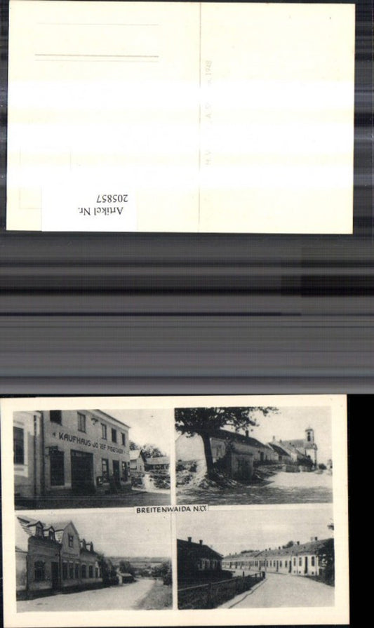 205857,Breitenwaida Kaufhaus Josef Pisecker Kirche Straßenansichten Mehrbildkarte