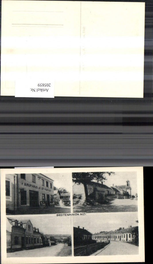 205859,Breitenwaida Kaufhaus Josef Pisecker Kirche Straßenansichten Mehrbildkarte