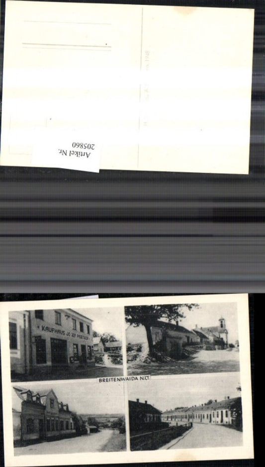205860,Breitenwaida Kaufhaus Josef Pisecker Kirche Straßenansichten Mehrbildkarte