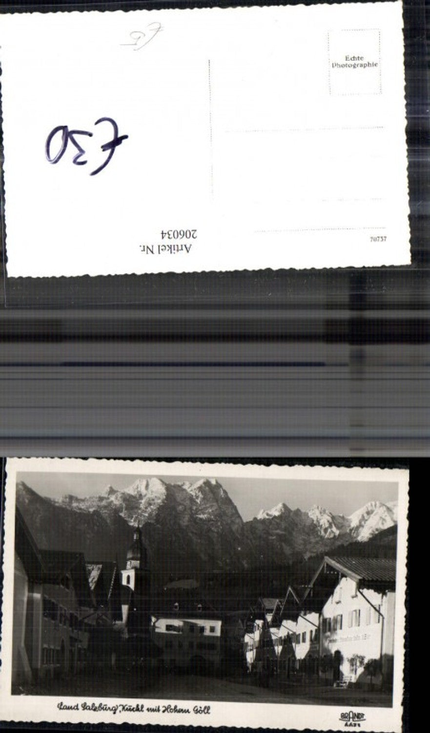 206034,Land Salzburg Kuchl Hauptplatz Kirche m. Hohem Göll pub Brandt 6673