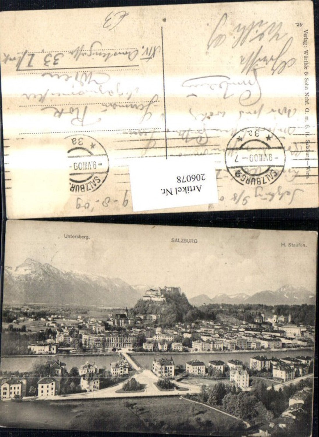 206078,Salzburg Totale Untersberg H. Staufen Festung Burg