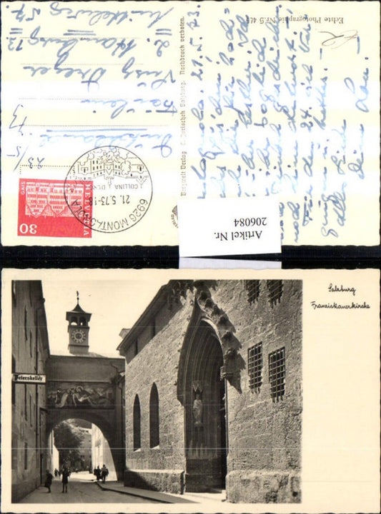 206084,Salzburg Franziskanerkirche Kirche Straßenansicht Peterskeller