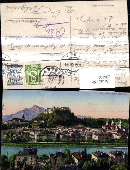 206102,Salzburg Teilansicht v. Kapuzinerberg