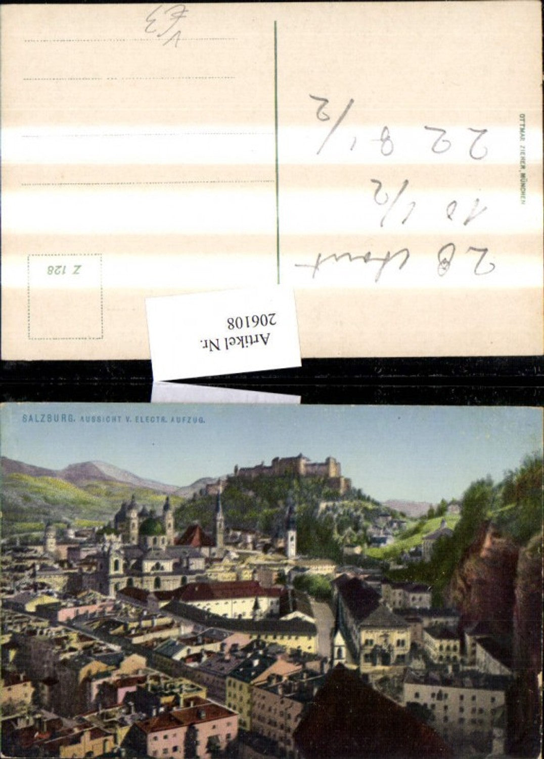 206108,Salzburg Teilansicht Aussicht v. Elektrischen Aufzug pub Ottmar Zieher
