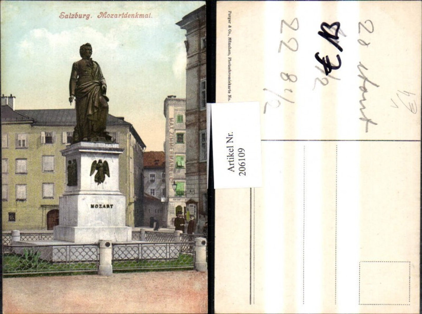 206109,Salzburg Mozartdenkmal Denkmal pub Purger & Co 5925