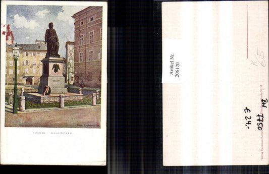 206120,Künstler AK Karl Schönswetter Salzburg Mozartdenkmal Denkmal