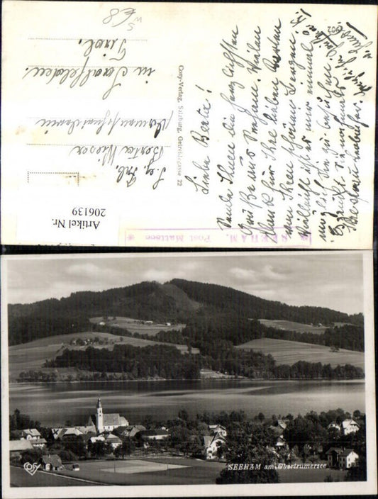 206139,Seeham am Obertrumersee Teilansicht b. Salzburg Postablage Post Mattsee Stempel