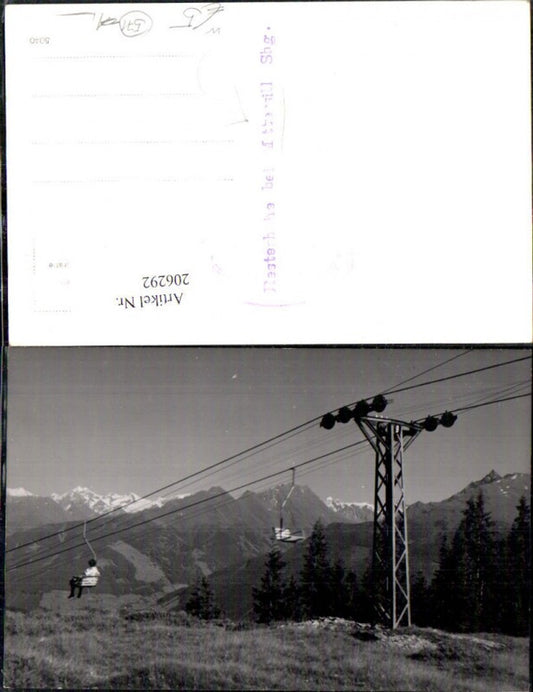 206292,Foto Ak Resterhöhe b. Mittersill i. Pinzgau Sessellift Berglift Personen