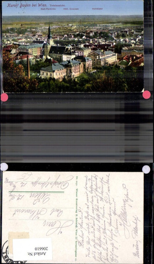 206610,Baden b. Wien m. Pfarrkirche Kuranstalt Stadttheater