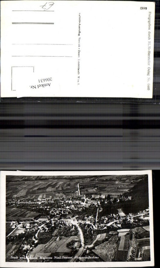 206631,Stadt u. Schloß Maissau Fliegeraufnahme
