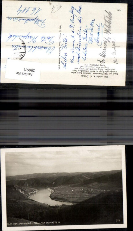 206671,Dürnstein a. d. Donau m. Burg Dürnstein Blick v. Sandlberg