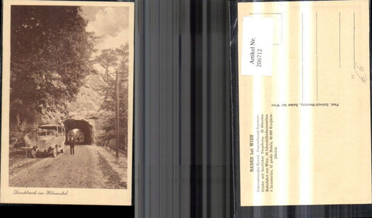 206712,Baden b. Wien Durchbruch i. Helenental Autobus Bus Reisebus Mann