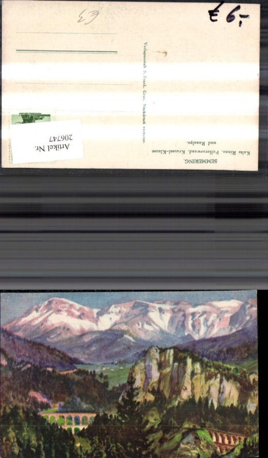 206747,Künstler Ak Semmering Kalte Rinne Polleroswand Krausel-Klause u. Raxalpe