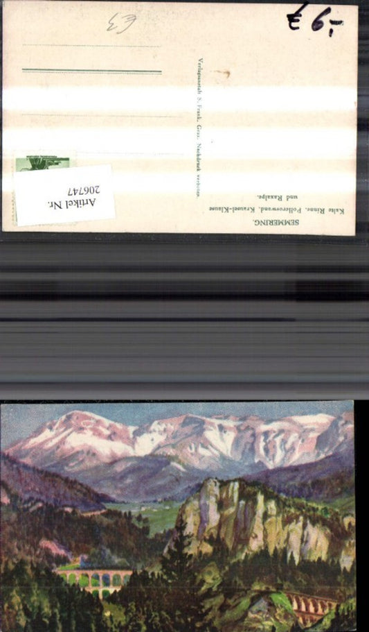 206747,Künstler Ak Semmering Kalte Rinne Polleroswand Krausel-Klause u. Raxalpe