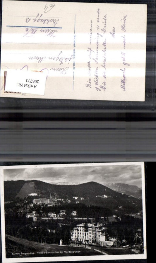 206773,Semmering Palace Sanatorium i. Vordergrunde