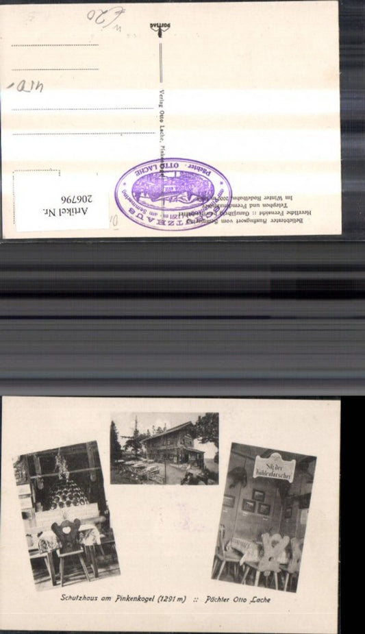 206796,Semmering Schutzhaus a. Pinkenkogel Pächter Otto Lache Mehrbild Ak