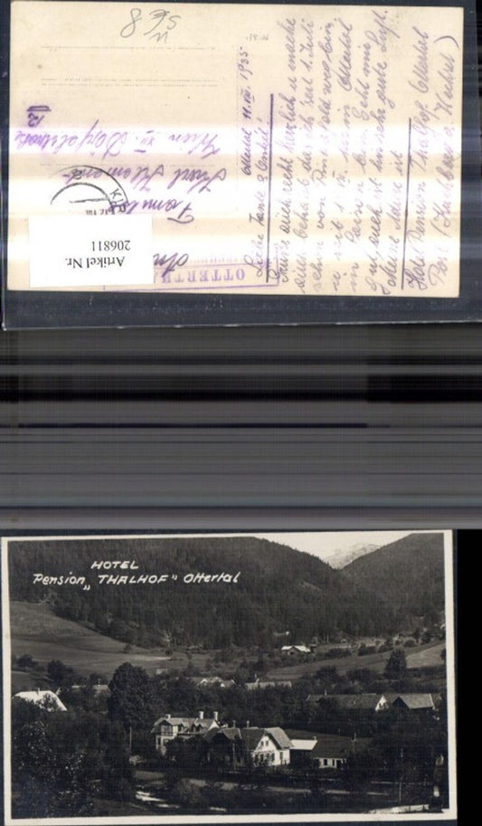 206811,Foto Ak Hotel Pension Thalhof Ottertal Stempel Otterthal Post Kirchberg a. Wechsel