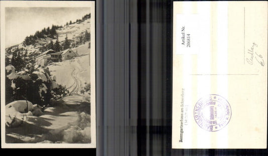 206814,Foto Ak Baumgartnerhaus a. Schneeberg Puchberg a. Schneeberg Winteransicht
