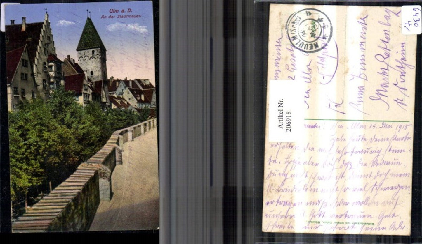 206918, Ulm on the Danube, at the city wall, wall, tower